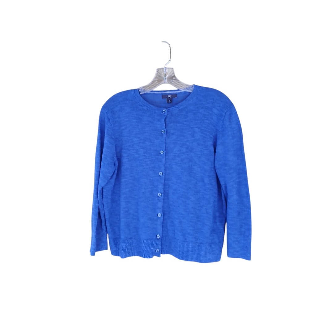 GAP Factory Marled Blue Cardigan Large